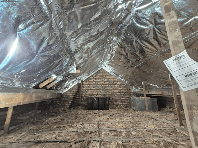 Reflective foil insulation close-up
